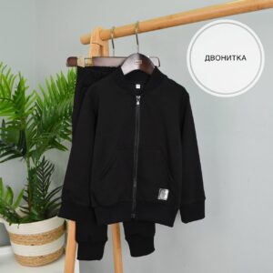 Костюм-бомпер двухнитка (Чорний) р.98 -152