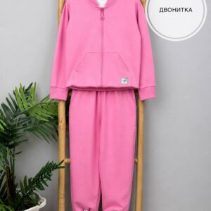 Костюм-бомпер двухнитка (Рожевий) р.122-152